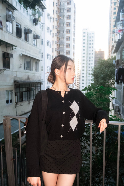 [ 🆕 私心自留~ 不撞款! 💘 高級感閃閃菱形格冷衫 ] Como Classy Cardigan - 3 colours