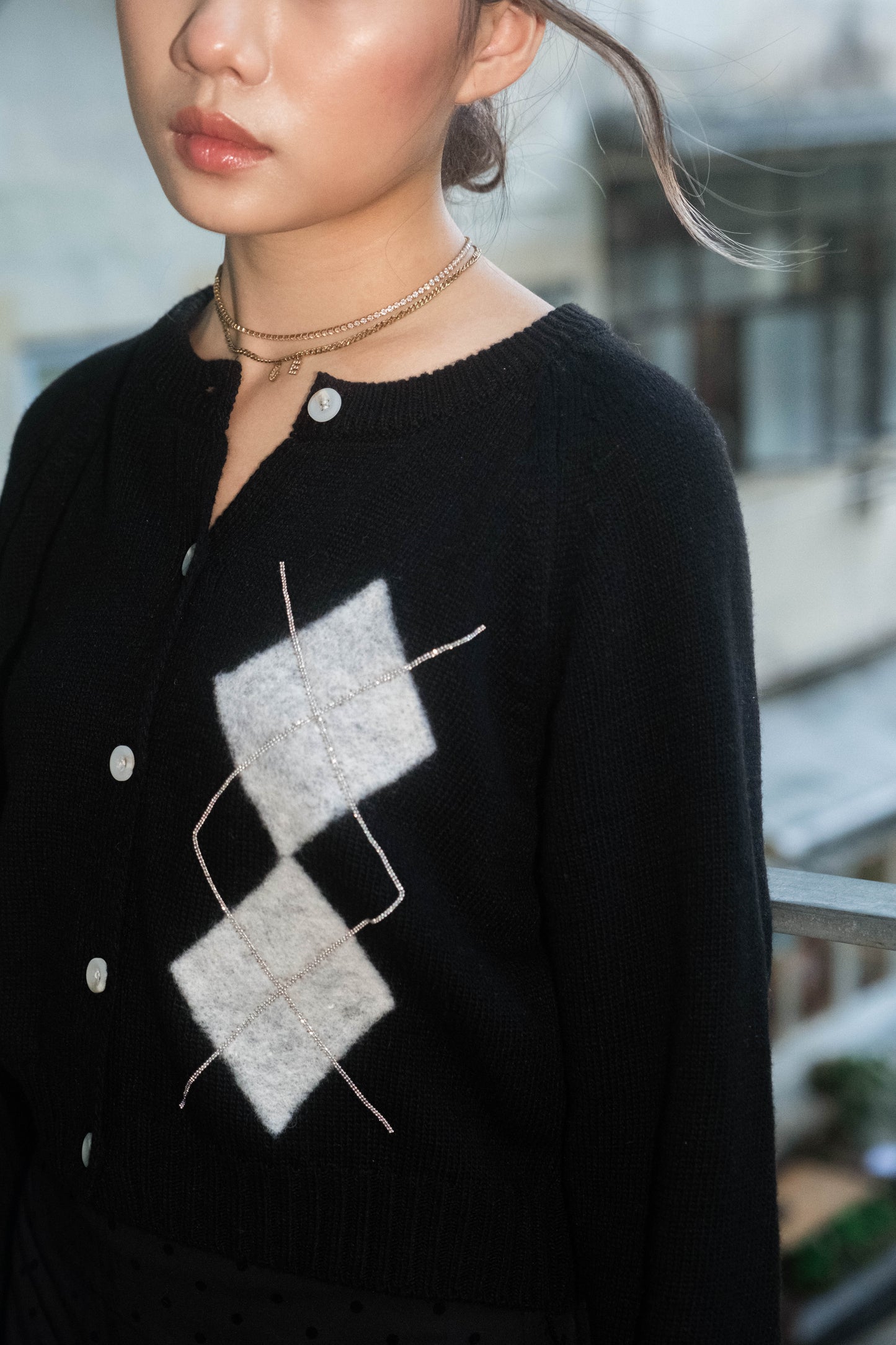 [ 🆕 私心自留~ 不撞款! 💘 高級感閃閃菱形格冷衫 ] Como Classy Cardigan - 3 colours