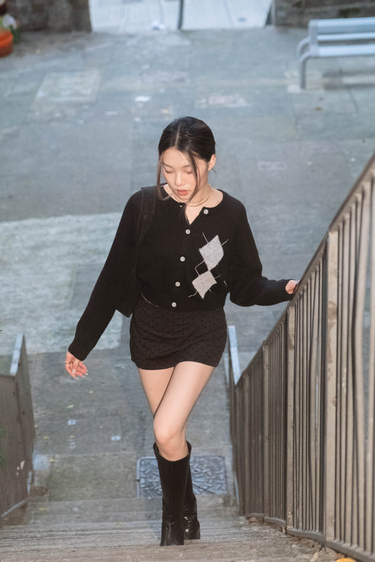 [ 🆕 私心自留~ 不撞款 💘 高級感閃閃菱形格冷衫 ] Como Classy Cardigan - 3 colours