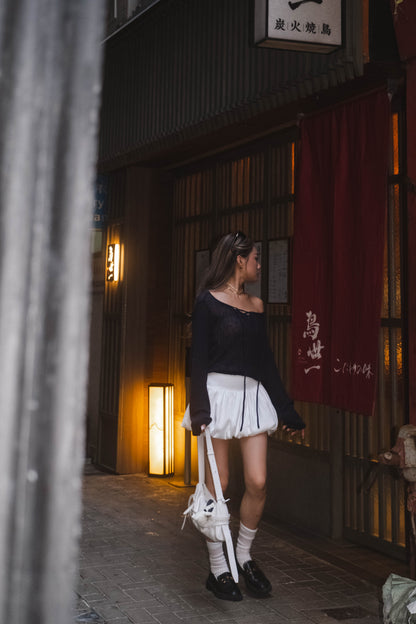 [ 清爽舒適 慵懶軟糯針織 ] Soft Knit Lazy Tip Up Top - 3 colours