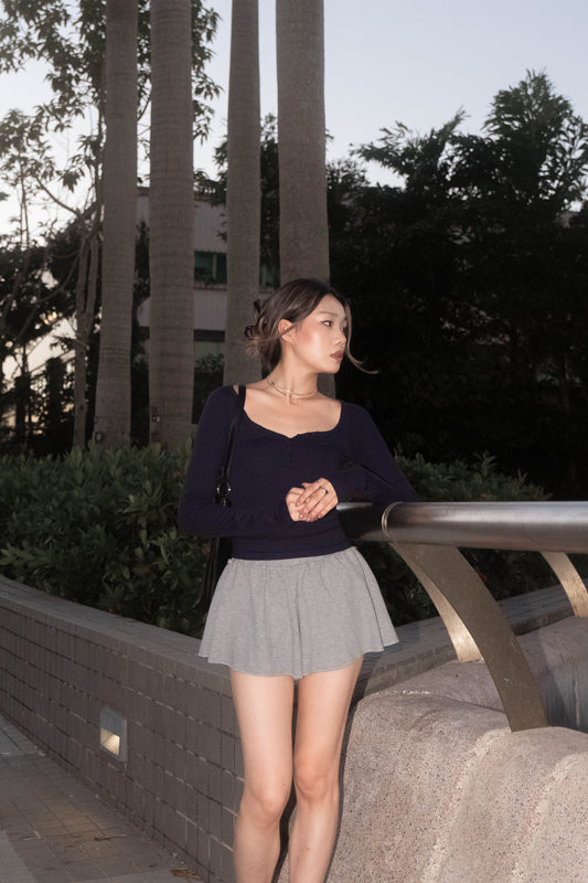 [ 🆕 歐美基礎 🤎 鈕扣彈性 top ] California Sunset Button Up Top - 2 colours