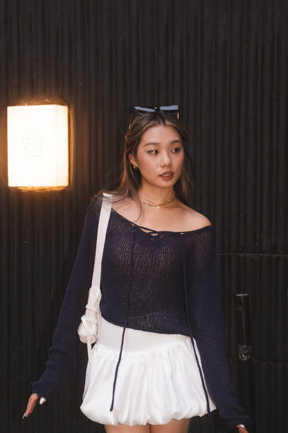 [ 清爽舒適 慵懶軟糯針織 ] Soft Knit Lazy Tip Up Top - 3 colours