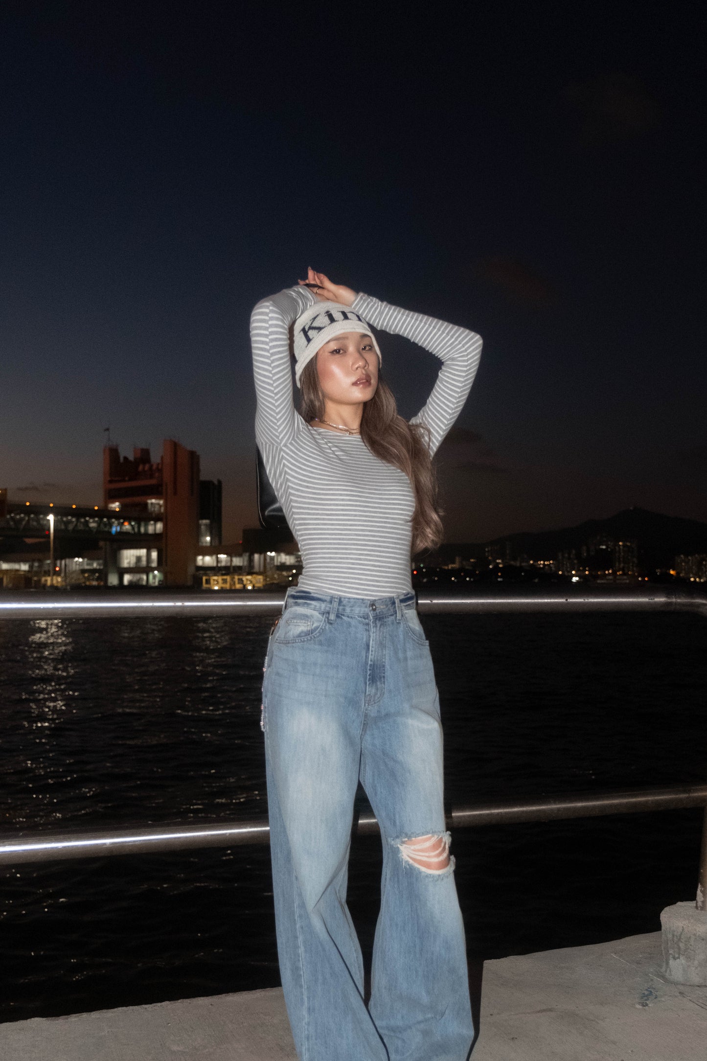 [ 🆕 大露背! 🧊🍸 經典橫閒連體衫 ] Backless Bodysuit Stripes - 2 colours