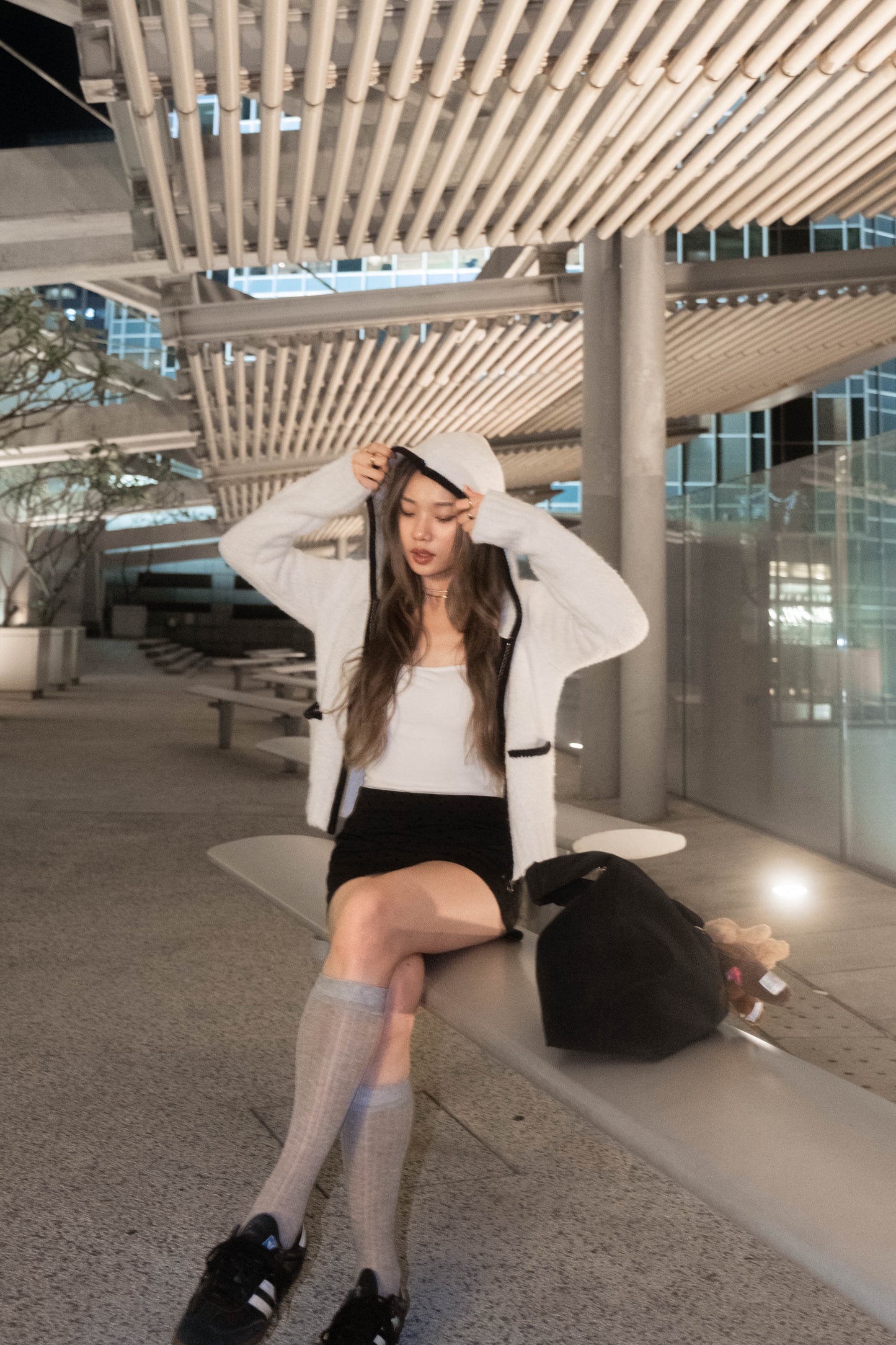 [ 🆕 可愛 & 自帶氣質 💓 毛絨感外套 ] Hearty Zip Up Cardigan - 2 colours