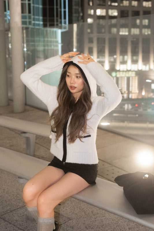 [ 🆕 可愛 & 自帶氣質 💓 毛絨感外套 ] Hearty Zip Up Cardigan - 2 colours