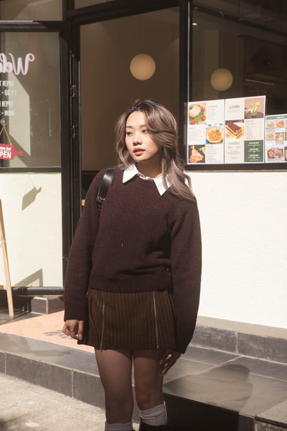 [ 大推介 🕊️🫧 絨布直間短裙 百搭有設計! ] Multi Pleated Skirt Stripes - 2 colours