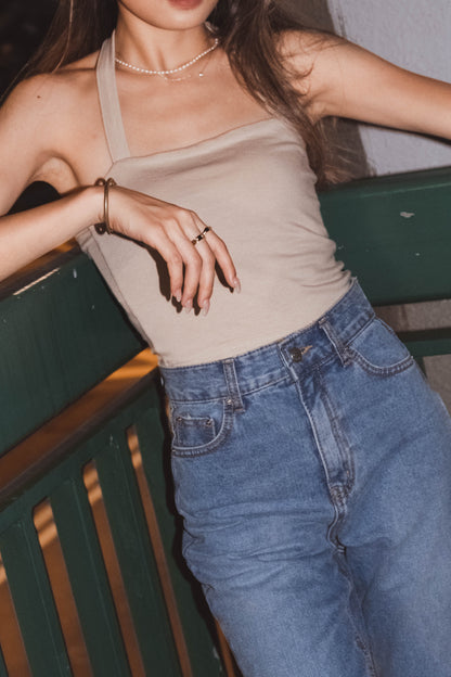 [ 簡約露背綁帶~ 多種著法! ] Tie-up Halter Top - 5 colours