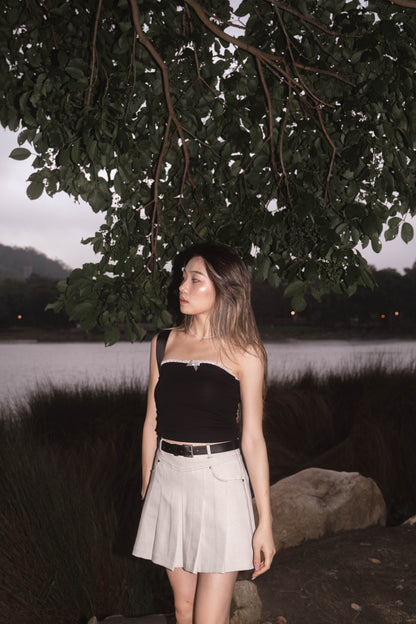 [ 復古性感~ Lace 邊彈性 Tube Top ] Aurora Lace Tube Top - 2 colours