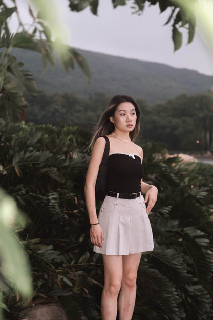 [ 復古性感~ Lace 邊彈性 Tube Top ] Aurora Lace Tube Top - 2 colours
