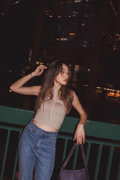 [ 簡約露背綁帶~ 多種著法! ] Tie-up Halter Top - 5 colours