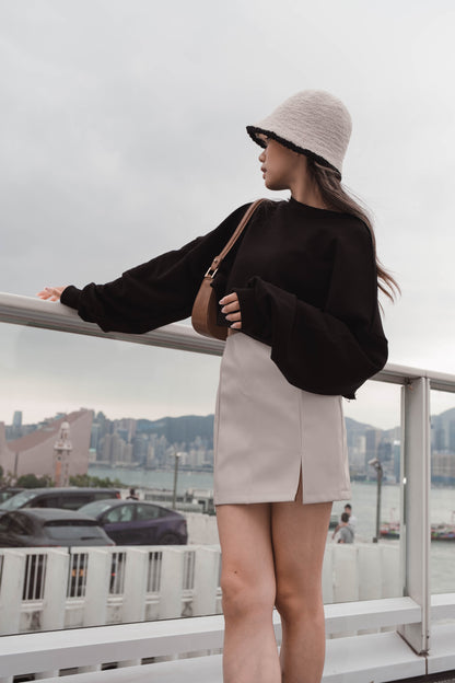 [ “BASIC” 得與別不同! ] Crewneck Oversized Cropped Sweatshirt - 3 colours