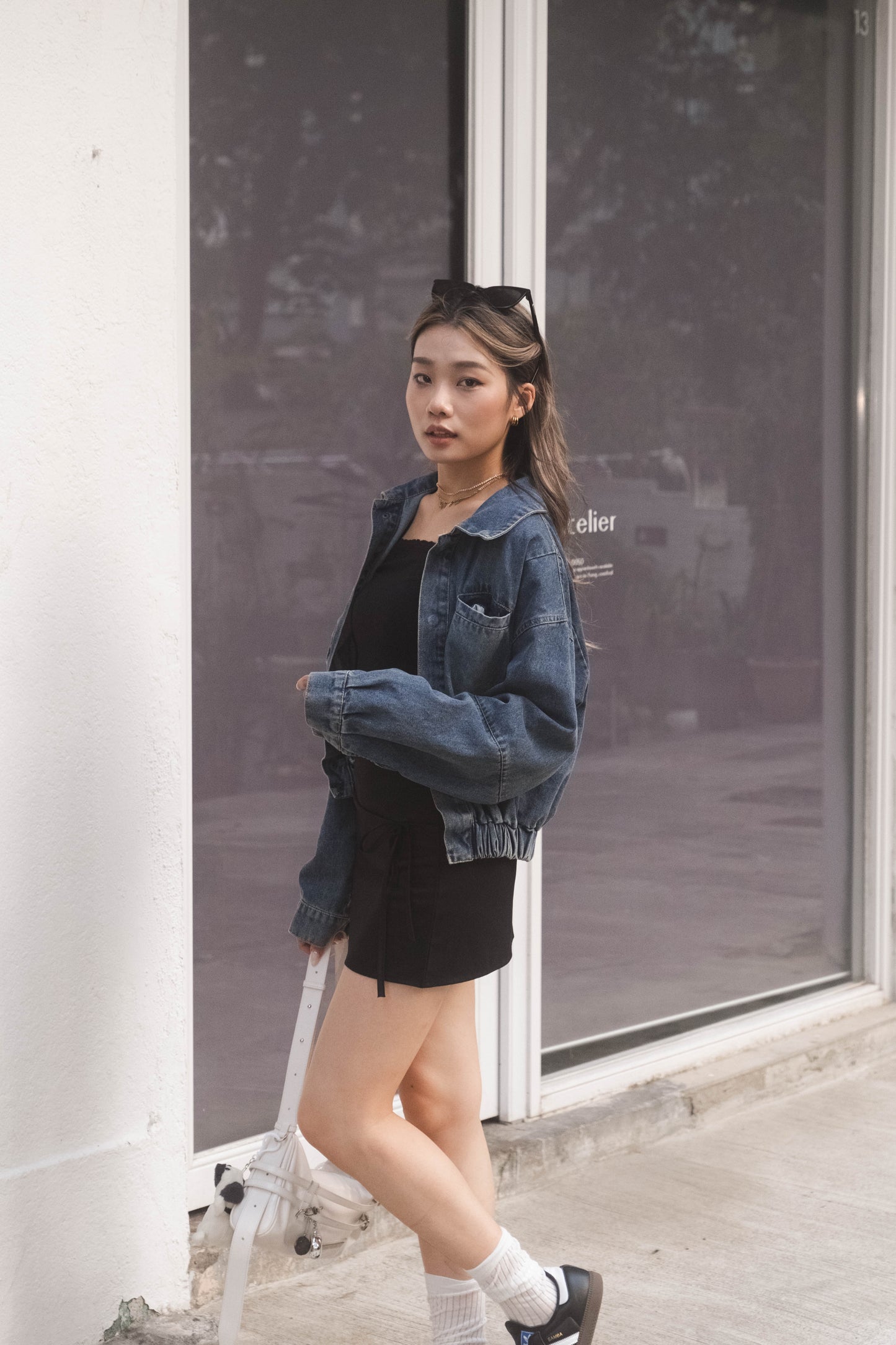 [ 必須要有! 型格復古牛仔褸 ] Papa Denim Bomber Jacket