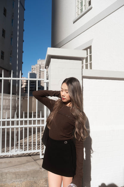 [ 🆕 簡約 & 小細節 ! 軟綿綿長袖 top ] Lock It Up Top - 3 colours