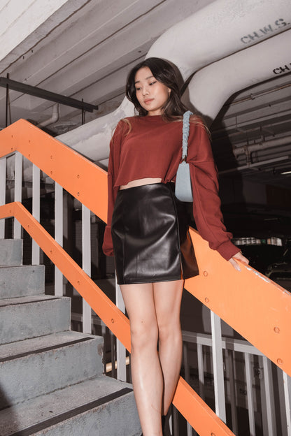 [ “BASIC” 得與別不同! ] Crewneck Oversized Cropped Sweatshirt - 3 colours