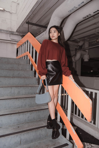 [ “BASIC” 得與別不同! ] Crewneck Oversized Cropped Sweatshirt - 3 colours