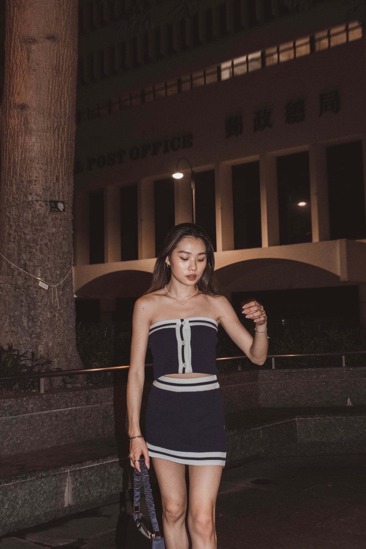 [ 針織小性感set! ] Sassy Sailor Set - Navy