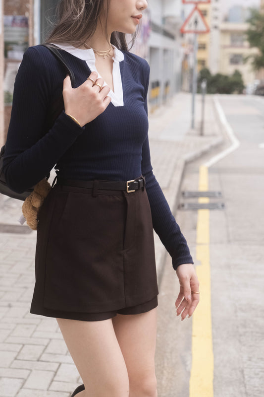 [ 不可錯過!! 橡筋頭西裝裙褲 ] Tiramisu Mini Skorts - 2 colours