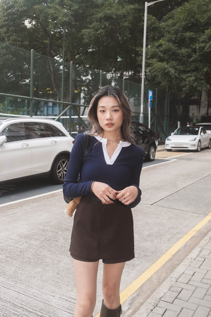 [ 簡約低調學院風 V 領 TOP ] Victoria V-Neck Top - 4 colours