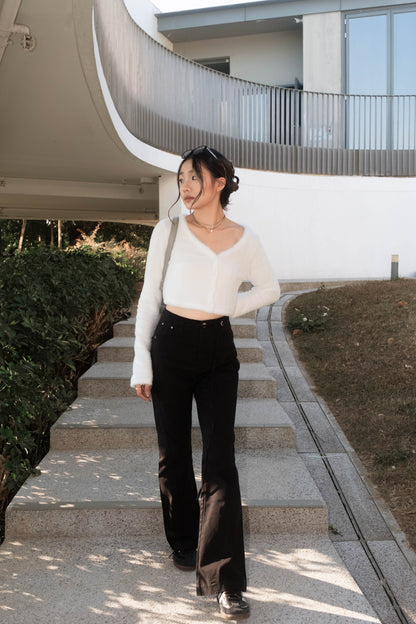 SALE [ 舒服 + 靚cut 🪽 歐美隨性高腰喇叭褲 ] Way Cool Mini Belt Flare Pants - 2 colours