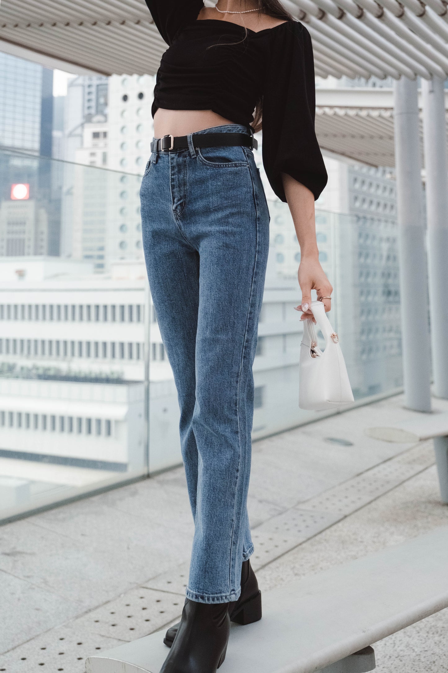 [ 超直筒 skinny jeans! ] Pencil Skinny High-waist Stretchy Jeans