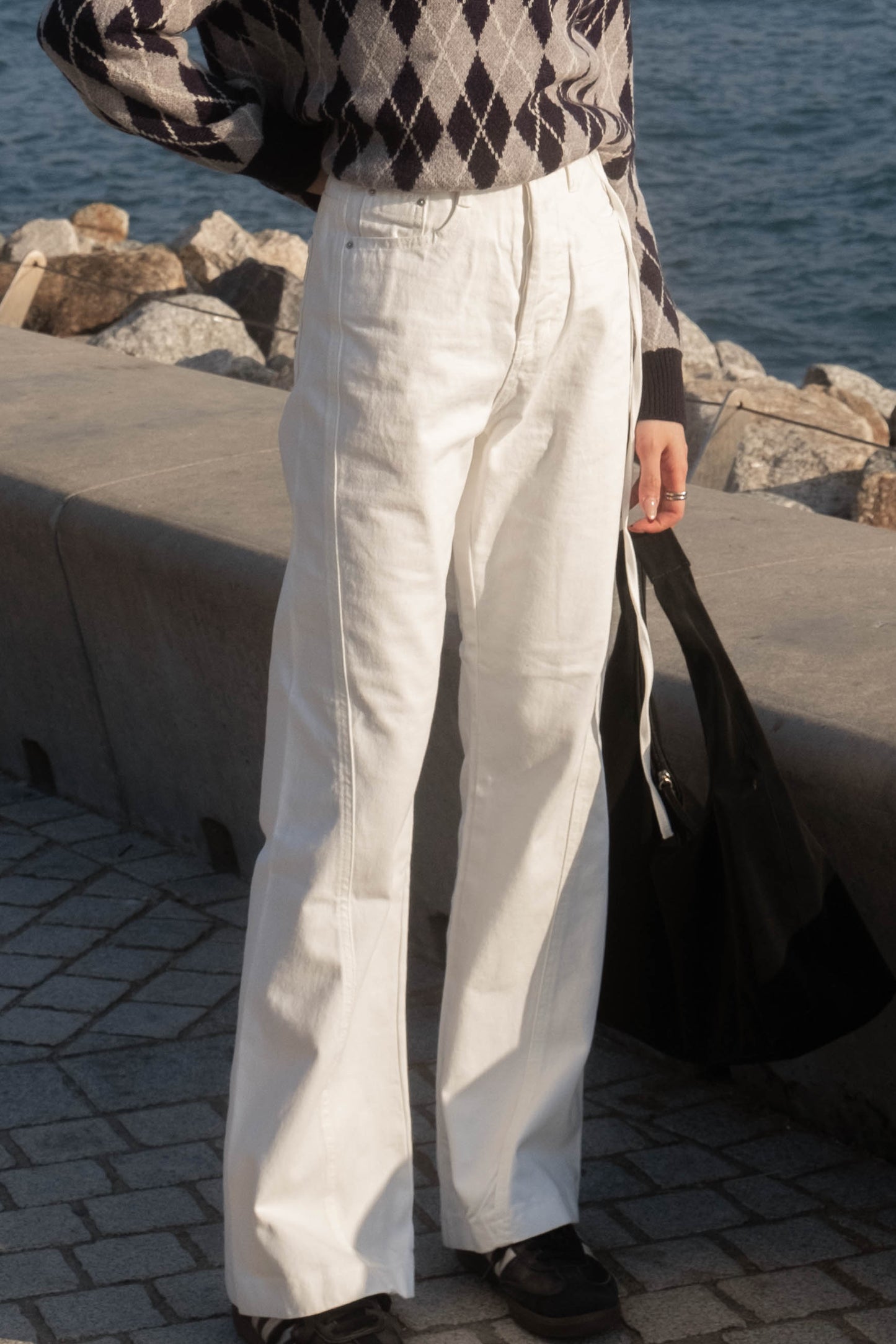 SALE [ 舒服 + 靚cut 🪽 歐美隨性高腰喇叭褲 ] Way Cool Mini Belt Flare Pants - 2 colours