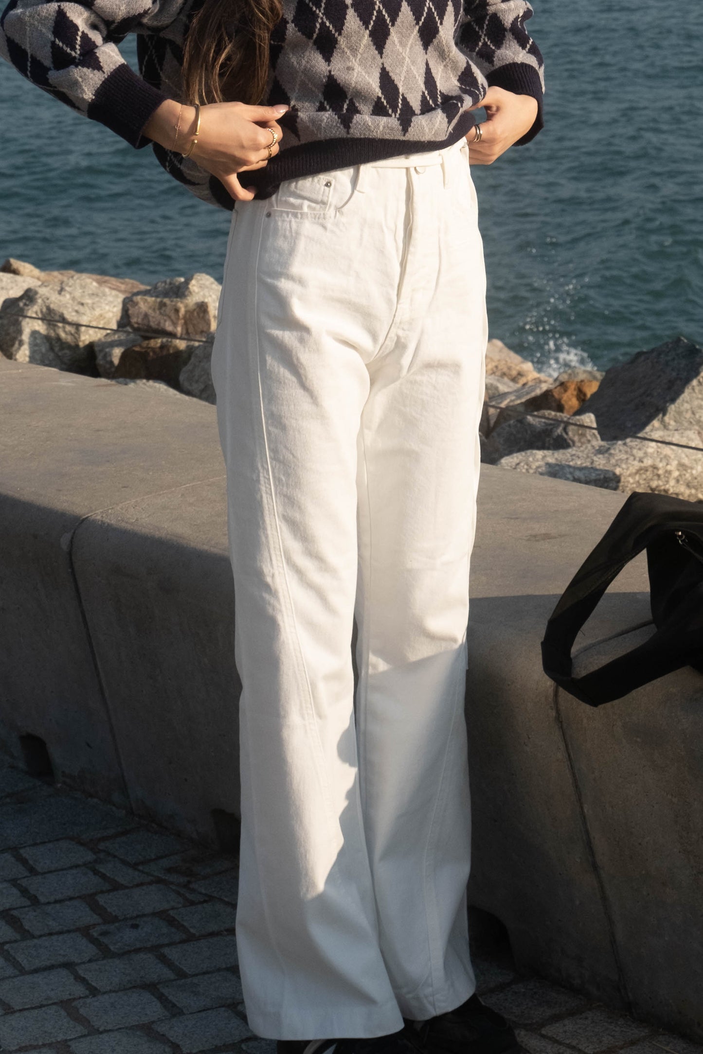 SALE [ 舒服 + 靚cut 🪽 歐美隨性高腰喇叭褲 ] Way Cool Mini Belt Flare Pants - 2 colours