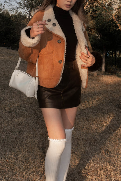 SALE  [ 一衫兩著~ 🤎 反轉變新款 ] Two-Way Suede Fluffy Jacket (Reversible)