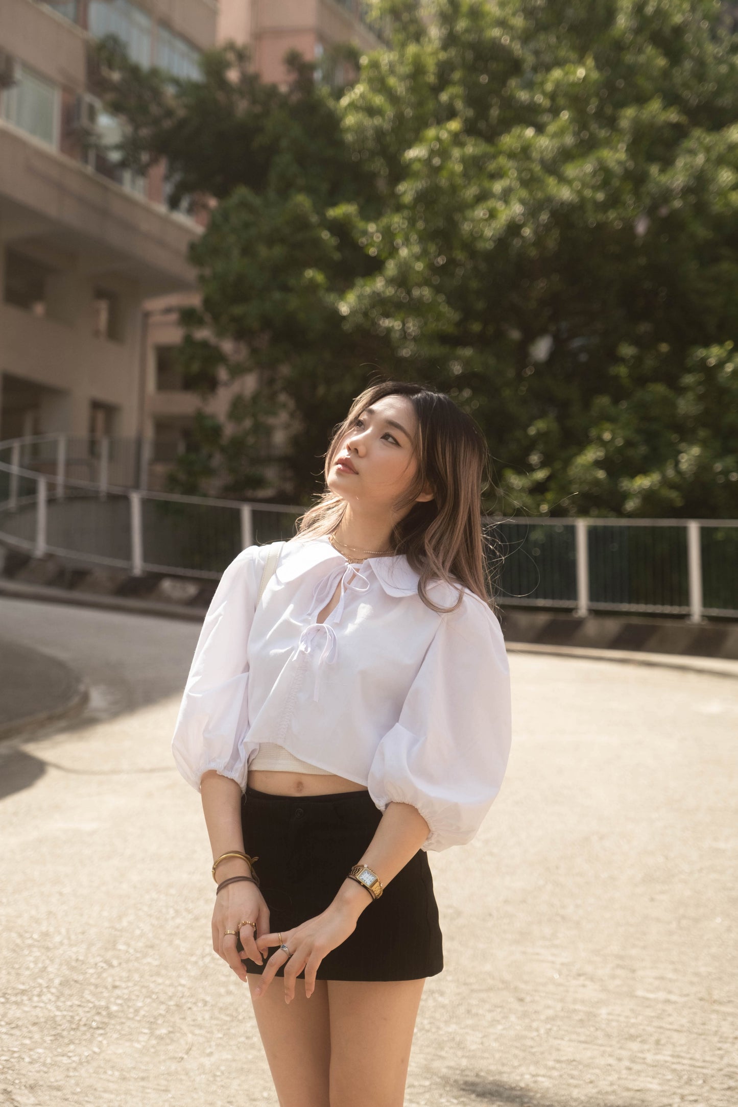 [ 法式小可愛 🥖🇫🇷 泡泡袖薄恤衫 ]  Fly Me To Paris Bubble Shirt