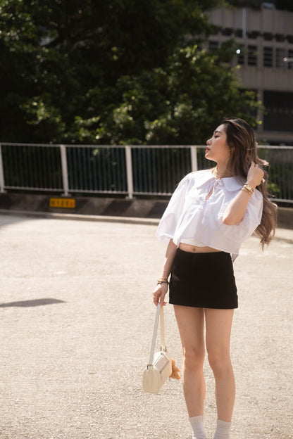 [ 法式小可愛 🥖🇫🇷 泡泡袖薄恤衫 ]  Fly Me To Paris Bubble Shirt