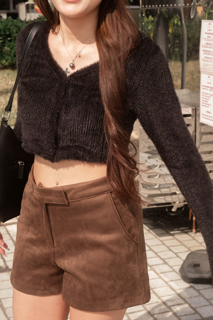 [ 無法抗拒的毛毛~勁軟糯超好襯!] Fluffy Button Up Top - 2 colours