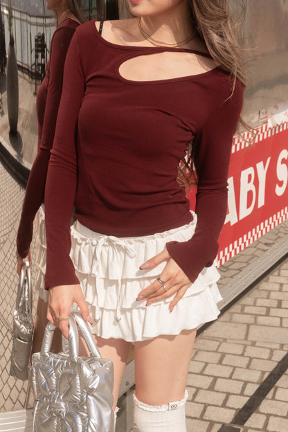 [ 🆕 大力推薦! 小性感彈性薄長衫 ] Sneak Out Top - 2 colours