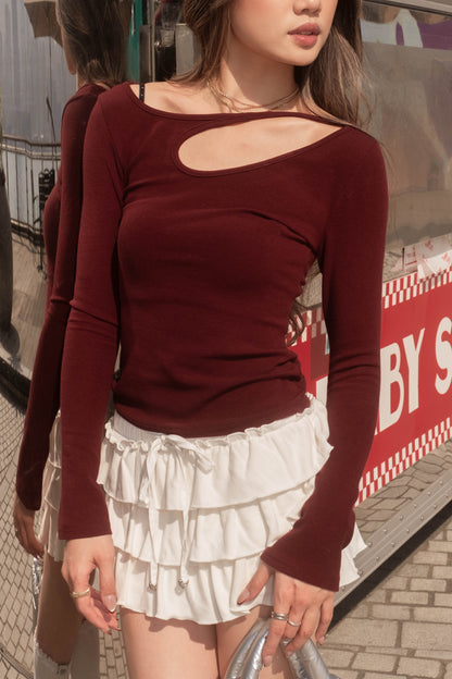 [ 🆕 大力推薦! 小性感彈性薄長衫 ] Sneak Out Top - 2 colours