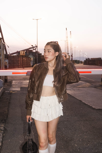 [ 型格 Bomber 飛機皮褸 ] Loved Bomber Faux Leather Jacket - 2 colours