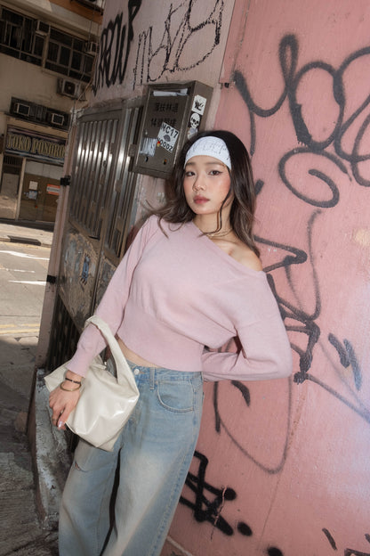 [ 🆕 軟淋淋~ 斜膊軟薄冷衫] Couch Sheer Sweater - 4 colours