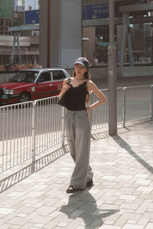 [ 🆕 垂感滿滿⋆˙⟡ 極致慵懶 ] On Me Ripped Baggy Jeans Straight