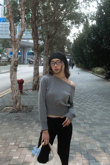 [ 🆕 軟淋淋~ 斜膊軟薄冷衫] Couch Sheer Sweater - 4 colours