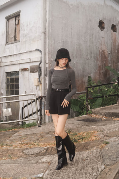 [ 今季流行 item ! 襪套款長 boots ] Funky Fold-Over Boots - 2 colours