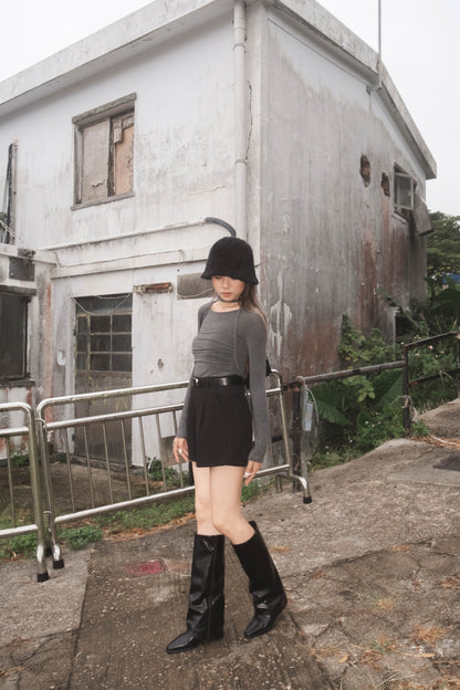 [ 今季流行 item ! 襪套款長 boots ] Funky Fold-Over Boots - 2 colours