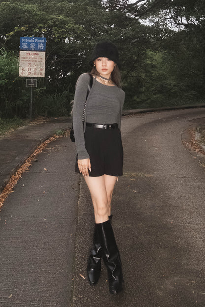 [ 今季流行 item ! 襪套款長 boots ] Funky Fold-Over Boots - 2 colours