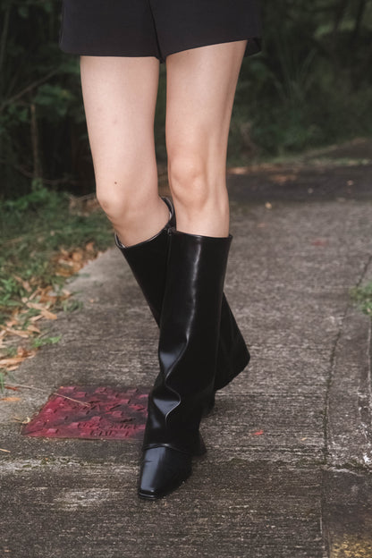 [ 今季流行 item ! 襪套款長 boots ] Funky Fold-Over Boots - 2 colours
