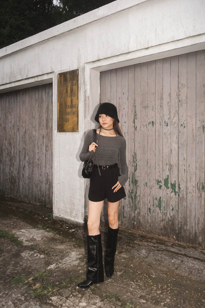[ 今季流行 item ! 襪套款長 boots ] Funky Fold-Over Boots - 2 colours