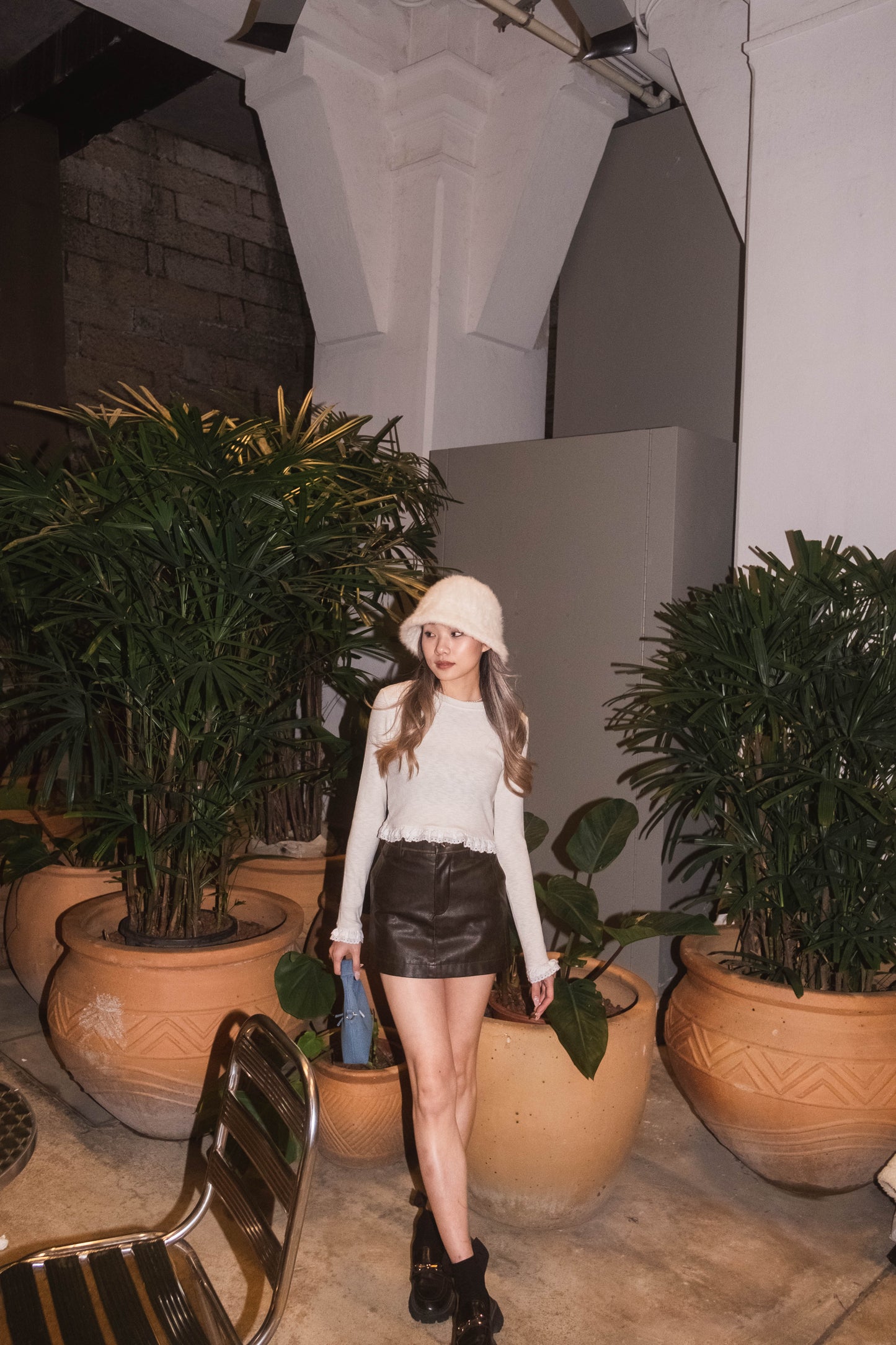 [超軟熟手感皮裙！] Vintage Little Lamb Leather Skirt