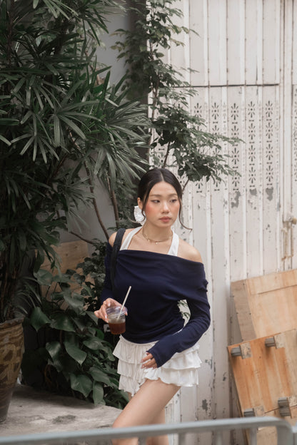 [ 🆕 Clean Fit ۶ৎ 氣質假兩件薄衫 ] States Layering Top - 4 colours