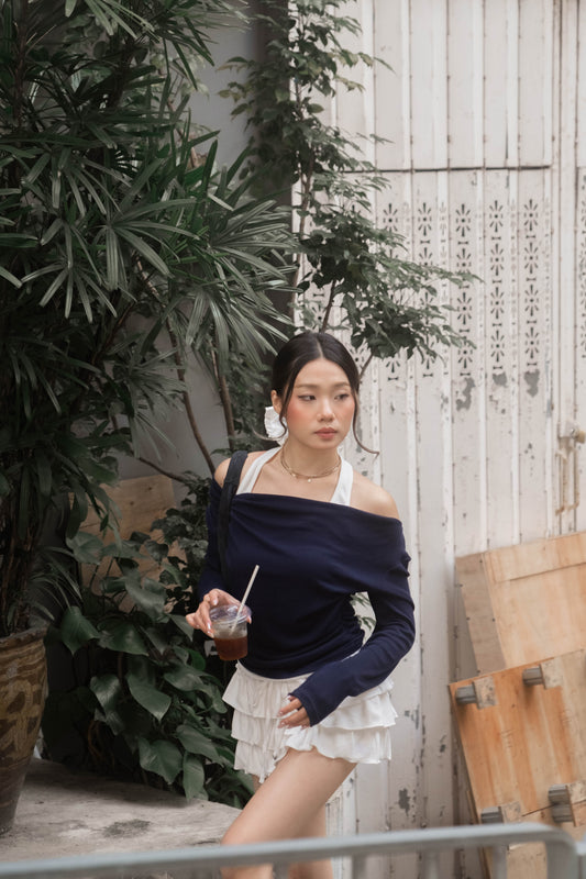 [ 🆕 Clean Fit ۶ৎ 氣質假兩件薄衫 ] States Layering Top - 4 colours