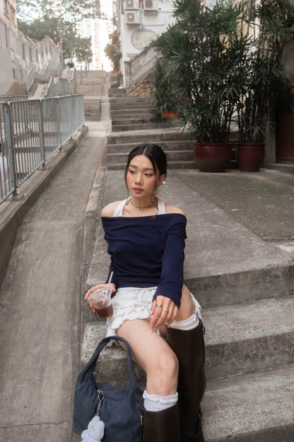 [ 🆕 Clean Fit ۶ৎ 氣質假兩件薄衫 ] States Layering Top - 4 colours