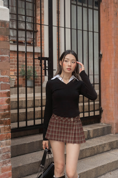 [ 🆕 cute & sassy! 英倫風百摺短裙 ] Irish Mini Skirt Checked