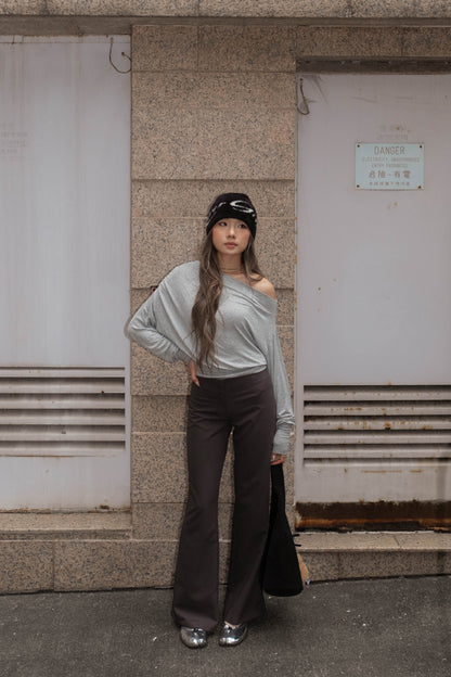 [ 🆕 歐美型格ִ ࣪𖤐.ᐟ 超顯瘦 低腰喇叭褲 ] Anna Low Waist Flare Slack Pants - 2 colours