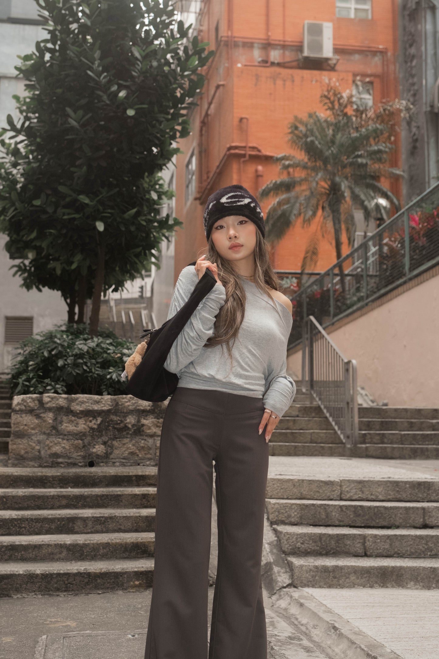 [ 🆕 歐美型格ִ ࣪𖤐.ᐟ 超顯瘦 低腰喇叭褲 ] Anna Low Waist Flare Slack Pants - 2 colours