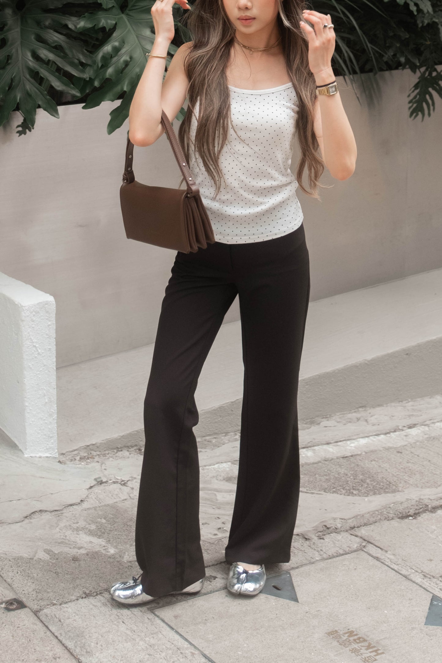 [ 🆕 歐美型格ִ ࣪𖤐.ᐟ 超顯瘦 低腰喇叭褲 ] Anna Low Waist Flare Slack Pants - 2 colours