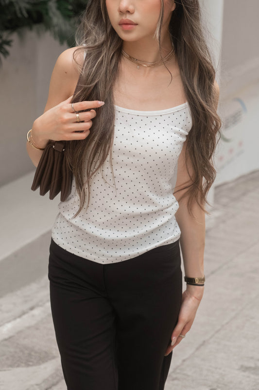 [ 🆕  super cute cute ⋆˚꩜｡ 小波點背心 ₊ ⊹ ] Polka Dot Cami - 5 colours